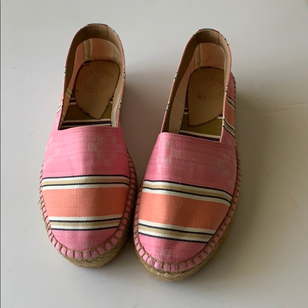 Anthropologie pink Rivera Carnival Espadrille shoes